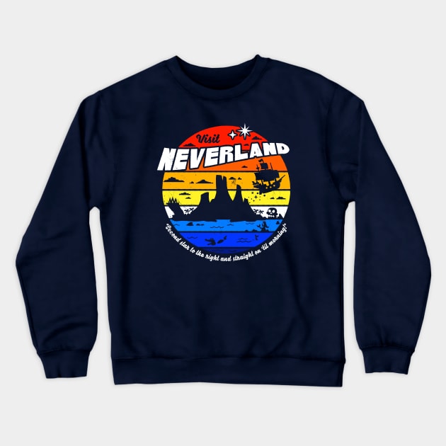 Visit Neverland Crewneck Sweatshirt by blairjcampbell